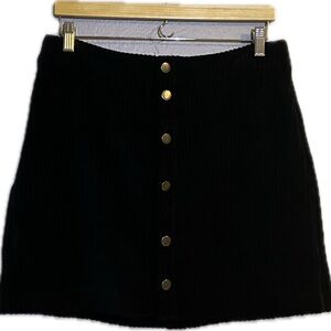 Z Supply Black Corduroy Mini Skirt